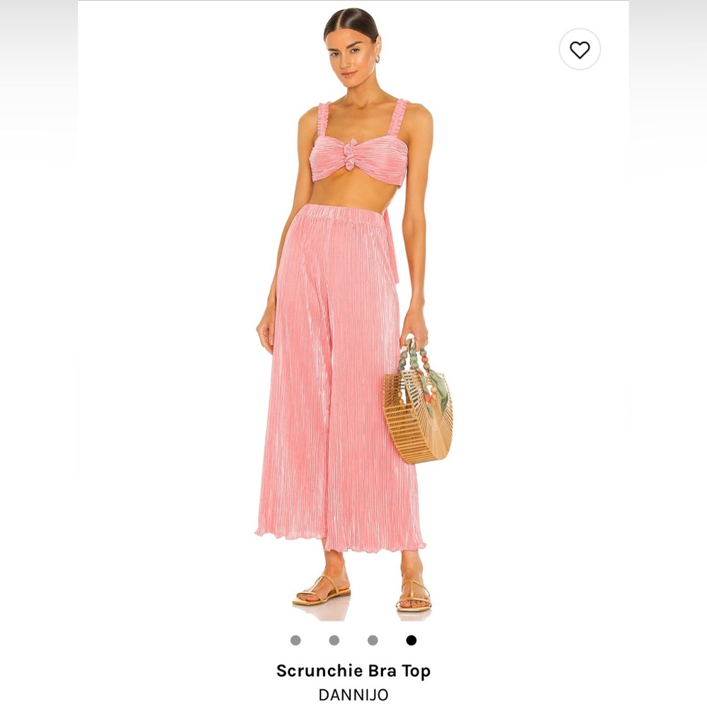 Dannijo pink scrunchie bra top